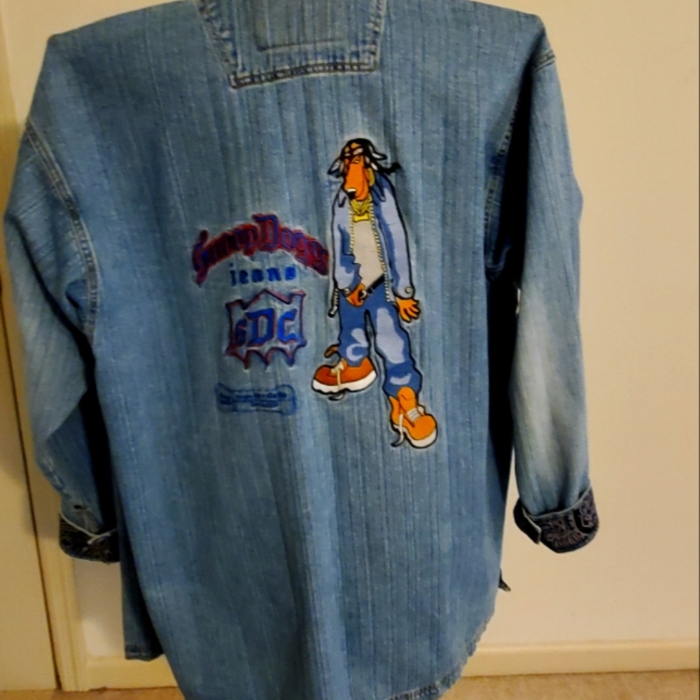 Snoop Dogg Jean button down shirt 3X, blue
